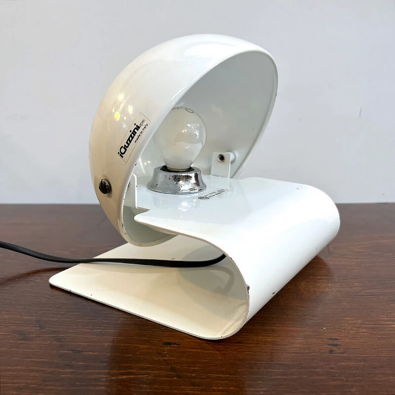 Bugia table lamp in curved metal by iGuzzini, 1970s 3