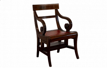 Regency-style mahogany ladderback armchair by Leonard Moor, 1960s