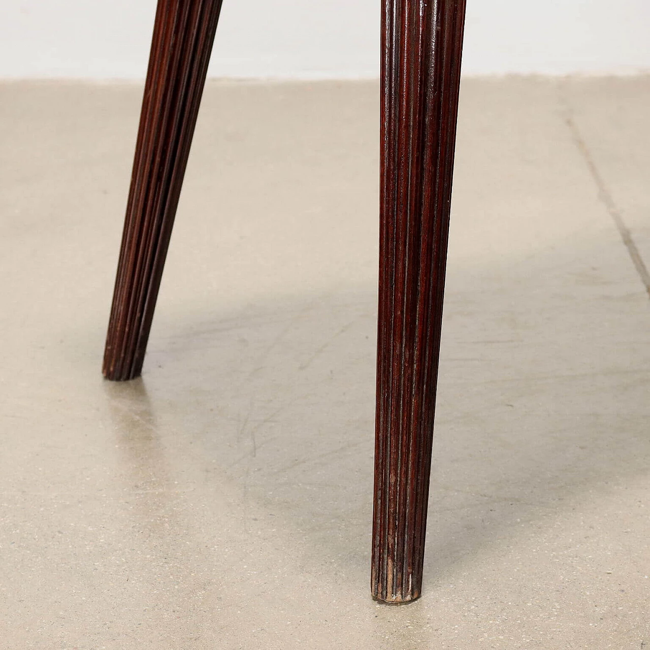 Stained wood coffee table with open compartment, 1950s 6