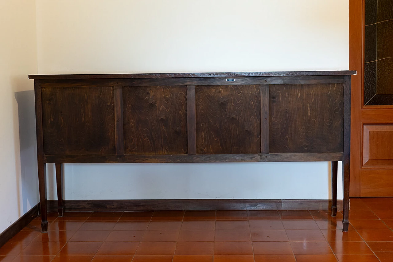 Mahogany sideboard with brass handles by Leonard Moore, 1960s 2