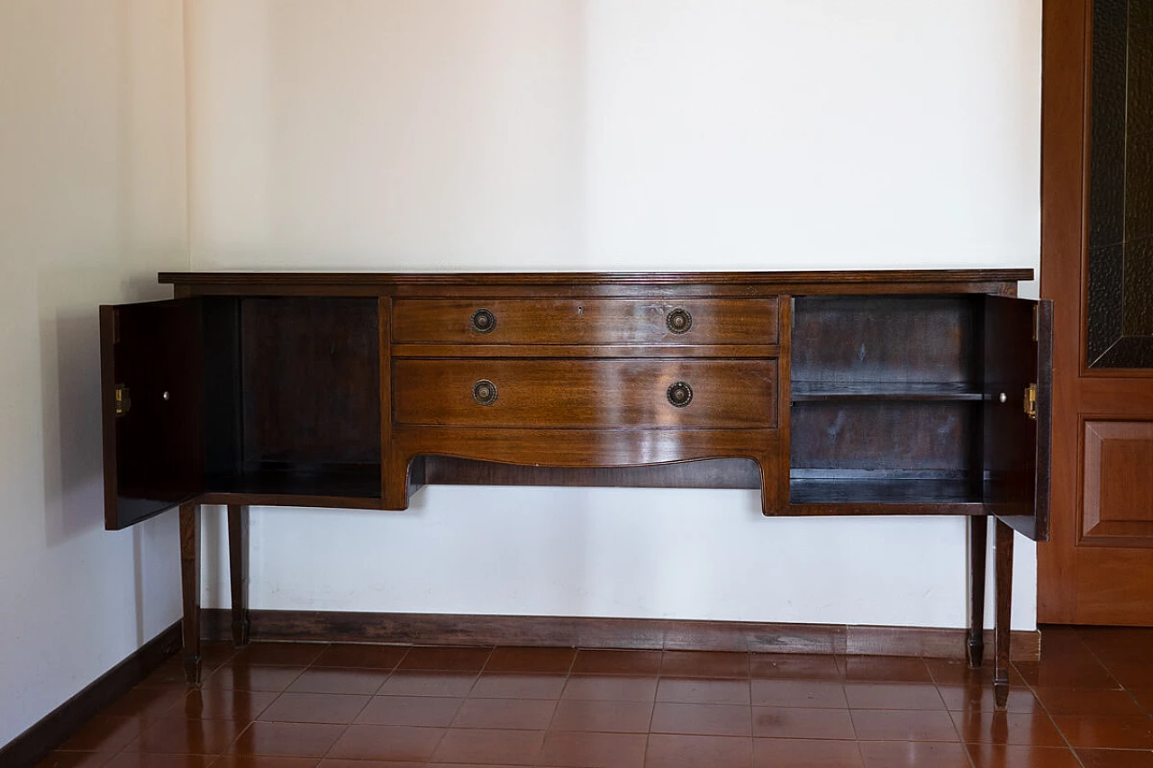 Mahogany sideboard with brass handles by Leonard Moore, 1960s 5