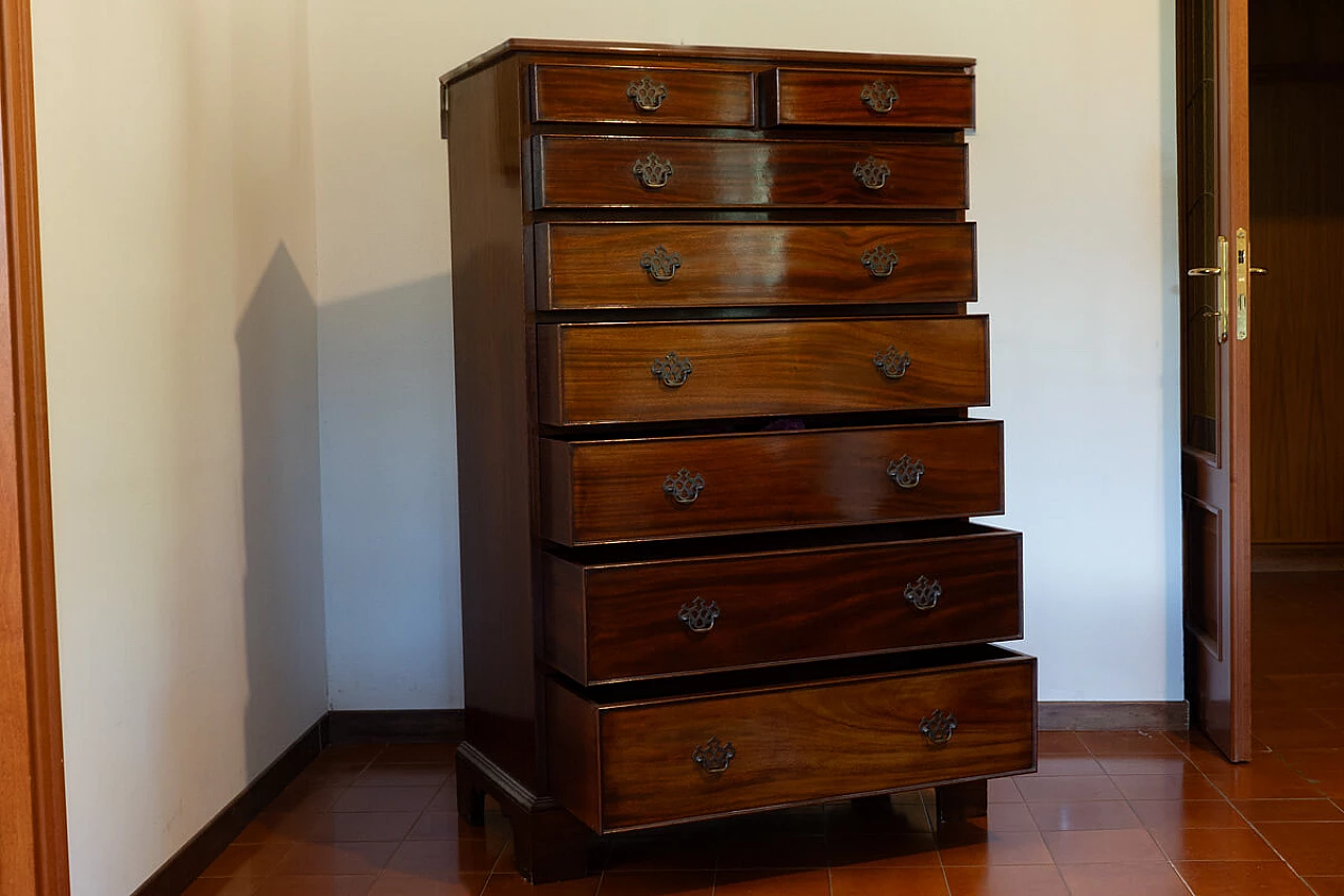 Walnut chest of drawers, 1970s 2