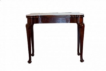 Wooden card table with cabriole legs, 1940s