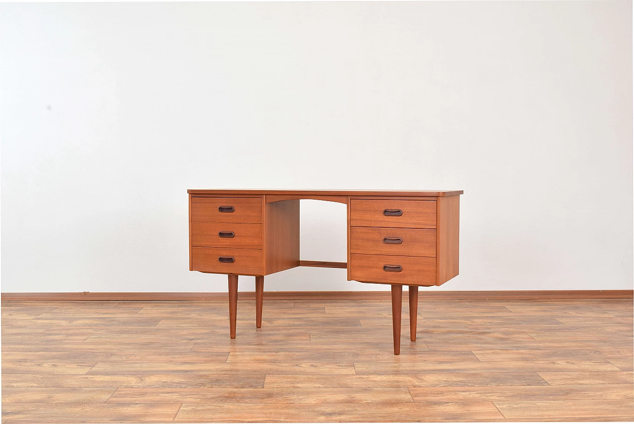 Danish teak desk, 1960s 3