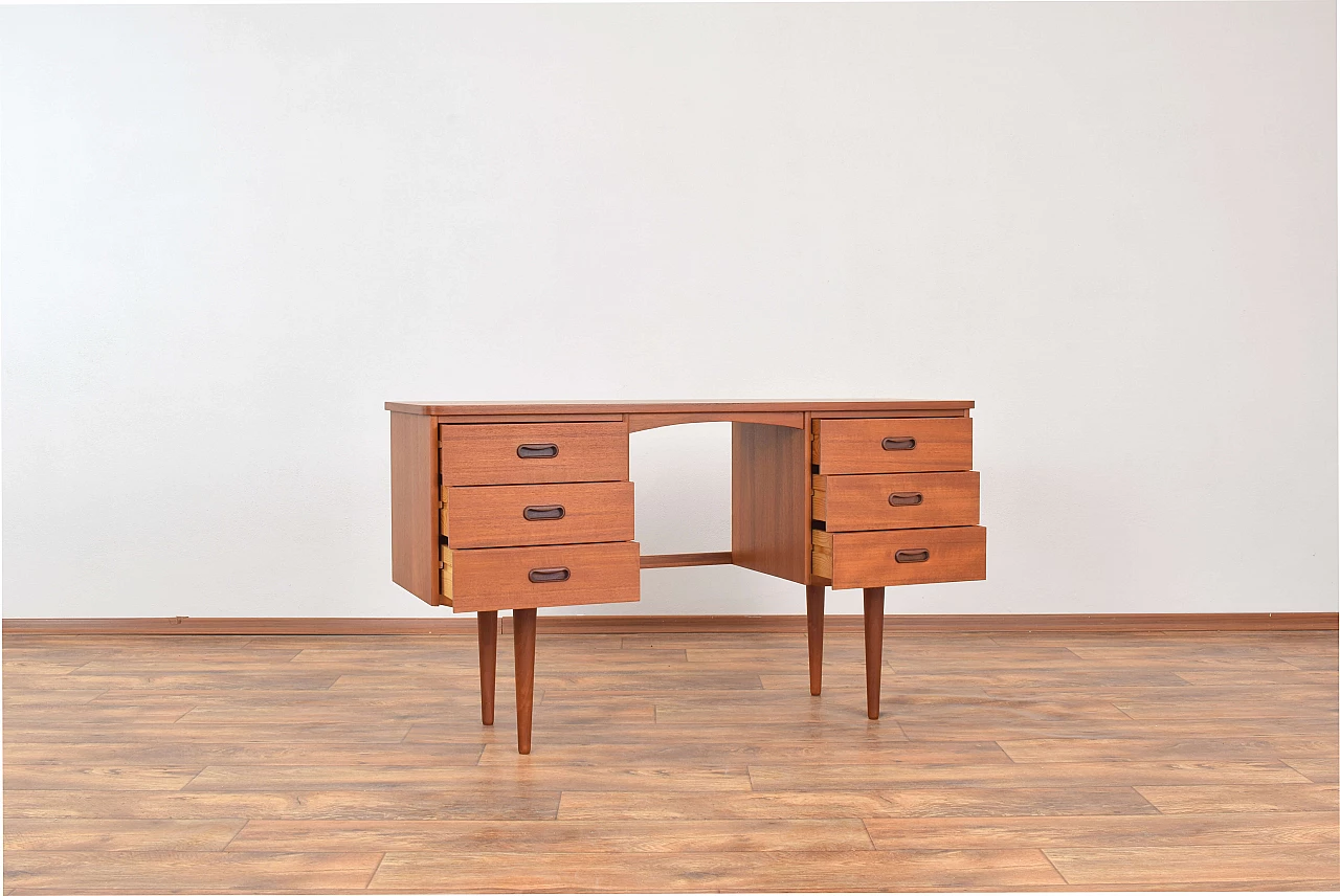 Danish teak desk, 1960s 4