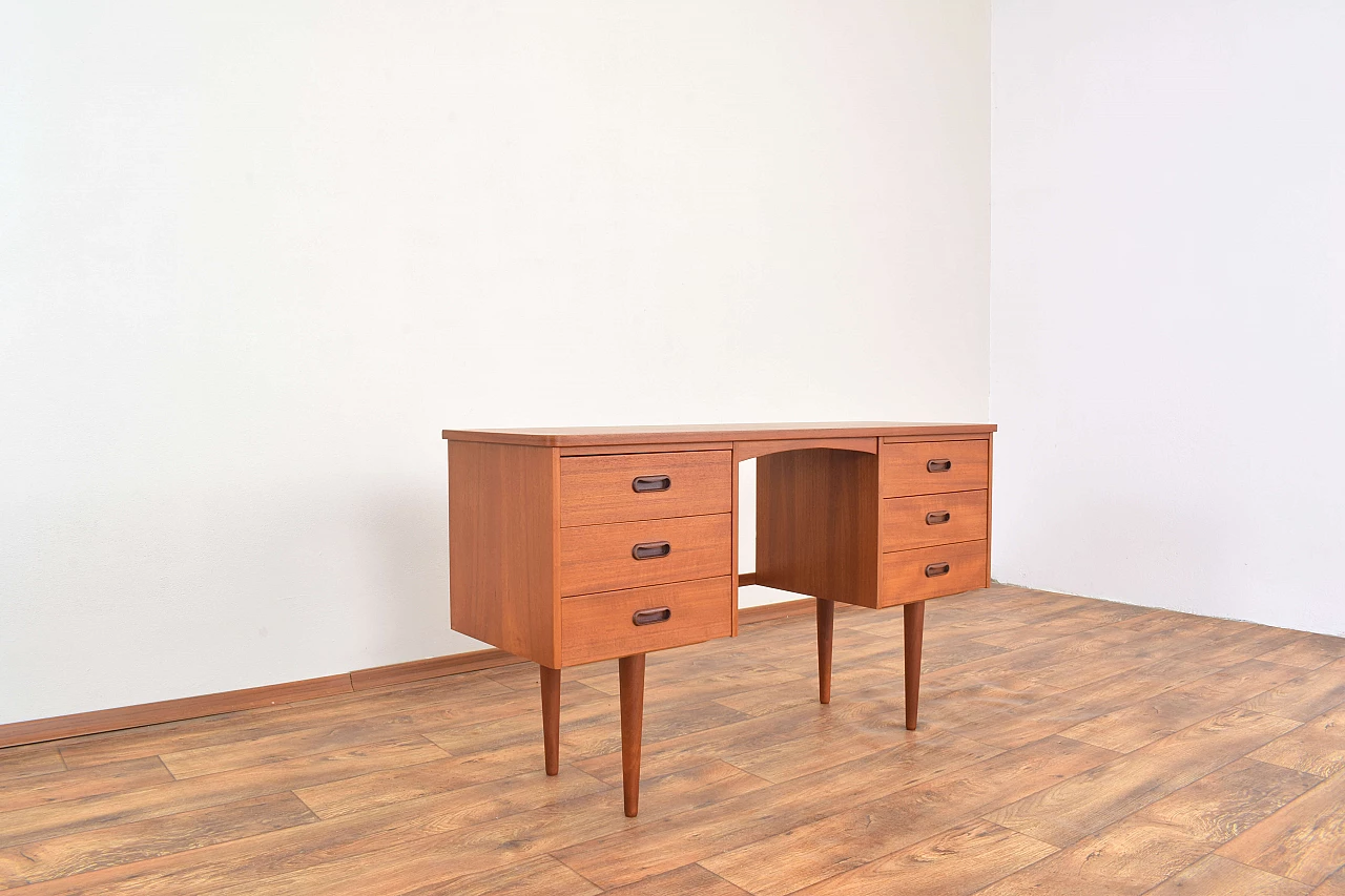 Danish teak desk, 1960s 7