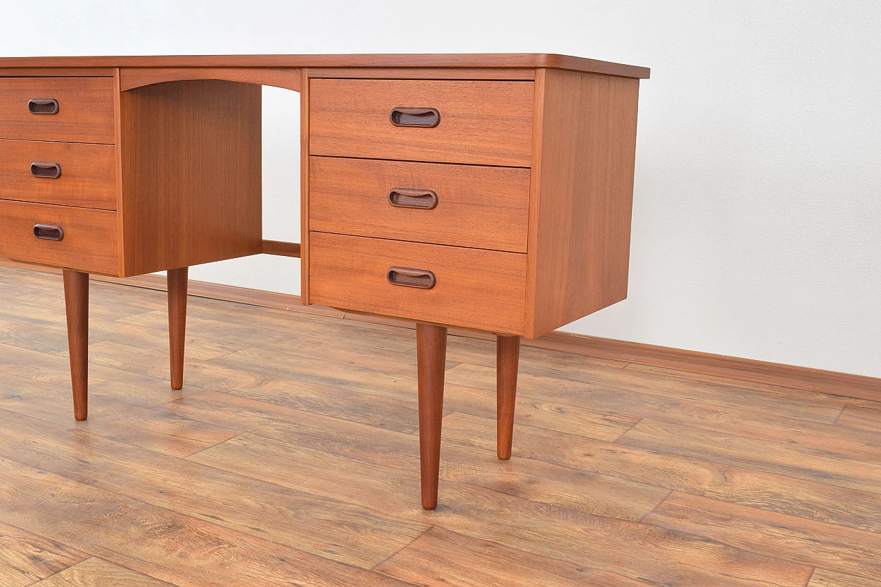 Danish teak desk, 1960s 11