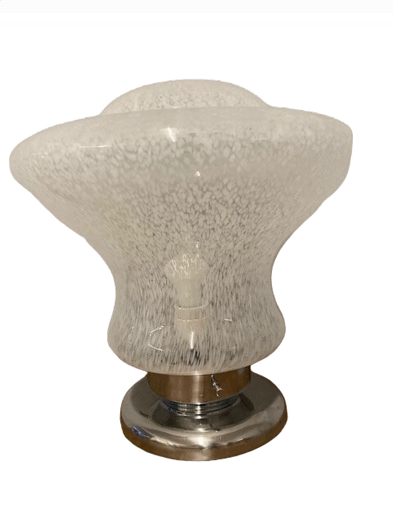 Metal and milk glass table lamp by Mazzega, 1970s 10