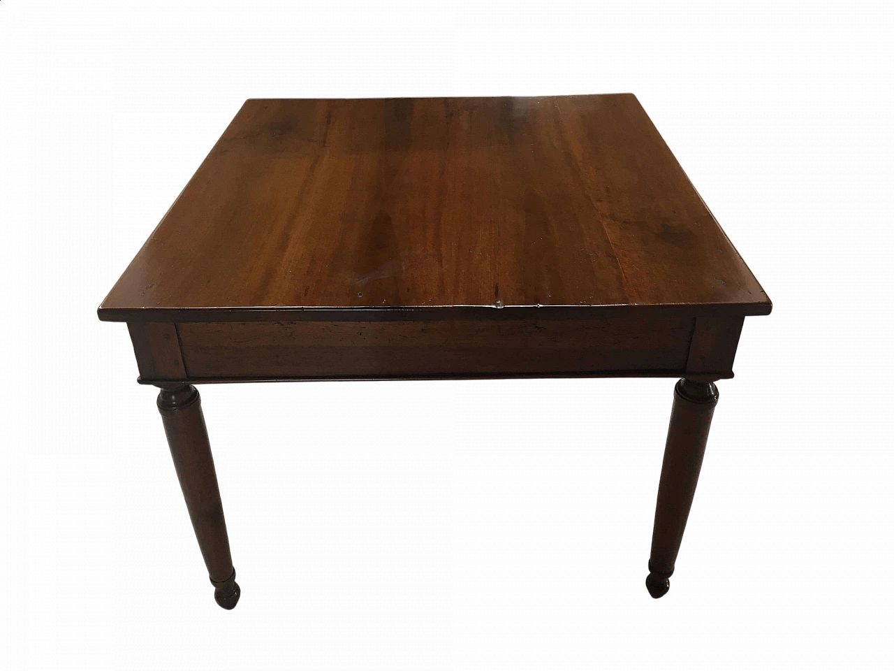 Directoire walnut extendable table with drawer, early 19th century 17