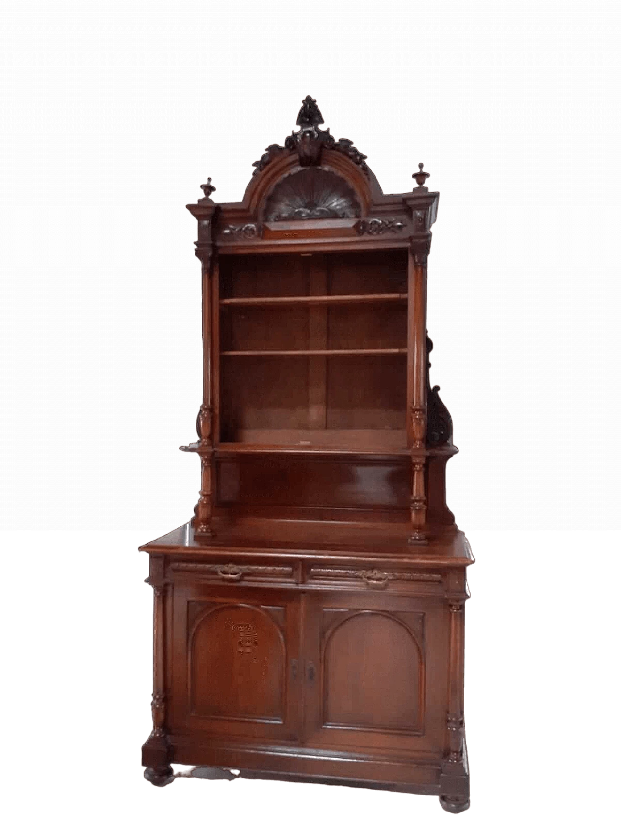 Art Nouveau sideboard in solid walnut, late 19th century 15