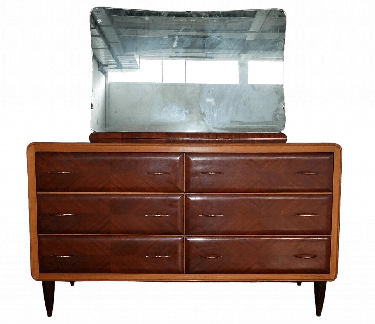 Rosewood veneered dresser with mirror, 1960s 15