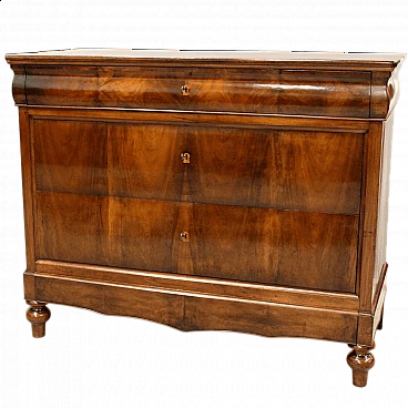 Louis Philippe solid walnut Capuchin commode, mid-19th century