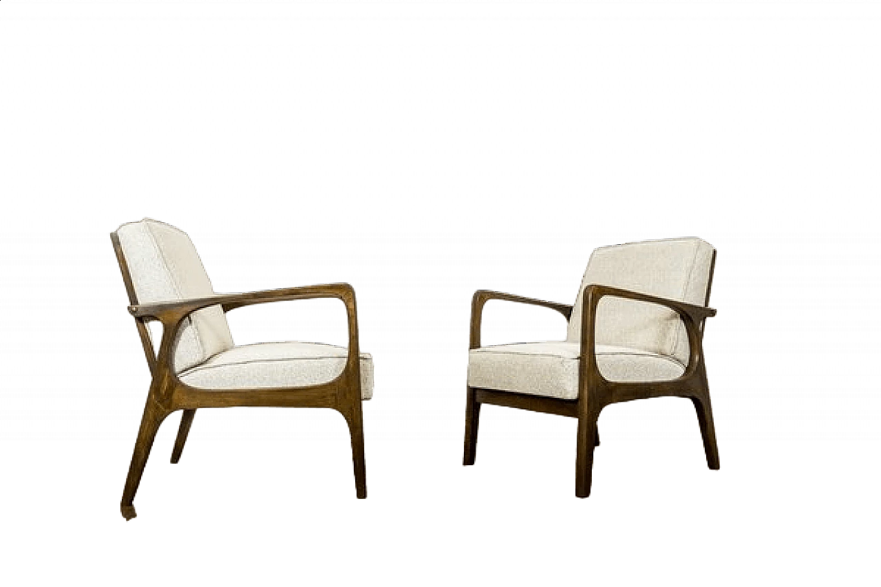 Pair of armchairs by Prudnickie Furniture Factory, 1960s 26