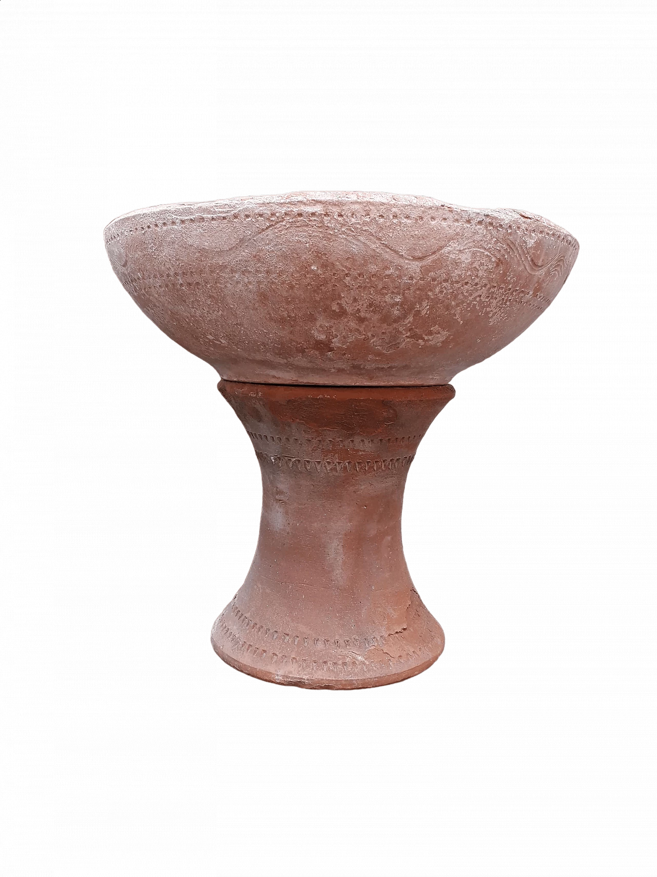 Vaso in terracotta decorata e tornita a mano, anni '30 12