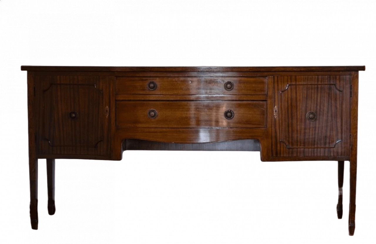 Mahogany sideboard with brass handles by Leonard Moore, 1960s 11