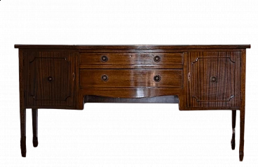 Mahogany sideboard with brass handles by Leonard Moore, 1960s