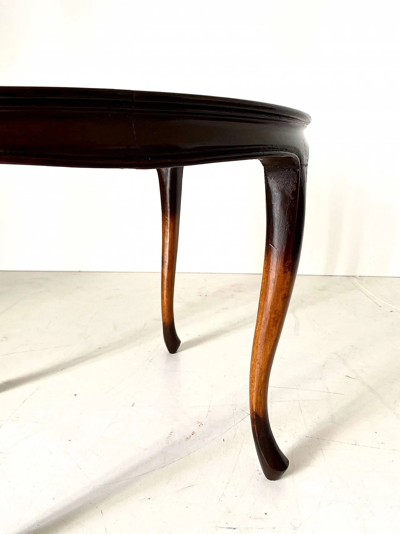 Pair of Art Deco armchairs, sofa and coffee table in solid walnut, 1930s 25