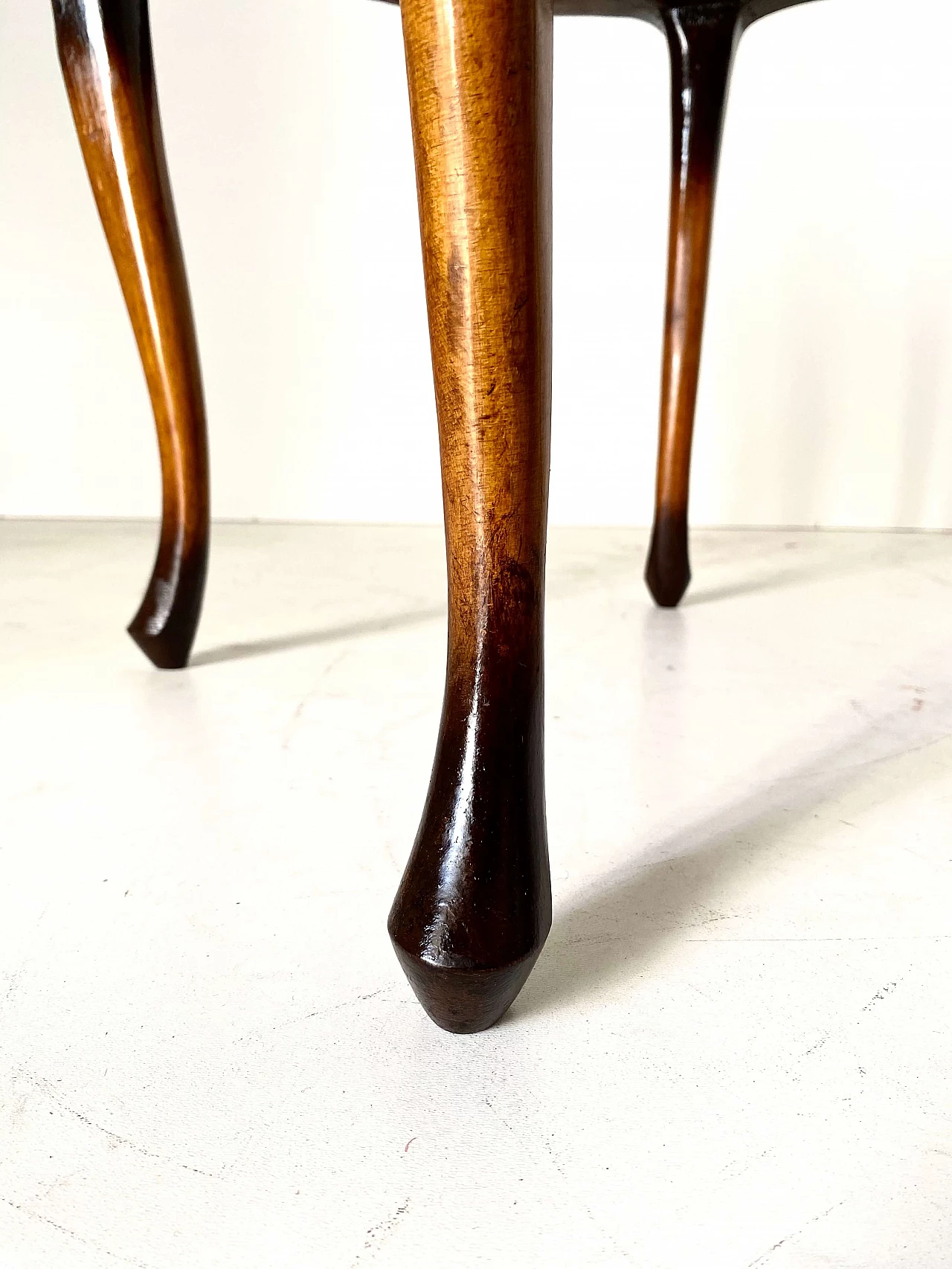 Pair of Art Deco armchairs, sofa and coffee table in solid walnut, 1930s 27