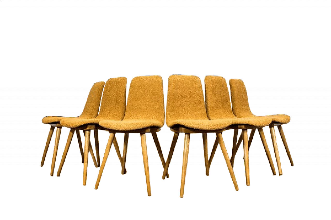 6 Chairs A 6150 by Zakłady Mebli Giętych Fameg, 1960s 15