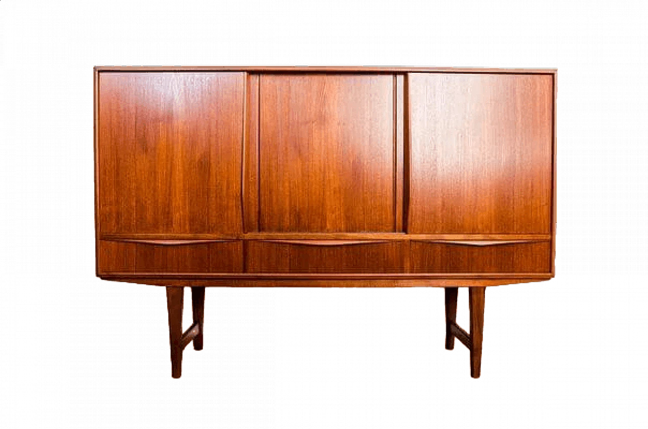 Danish teak sideboard by EW Bach for Sejling Skabe, 1950s 16