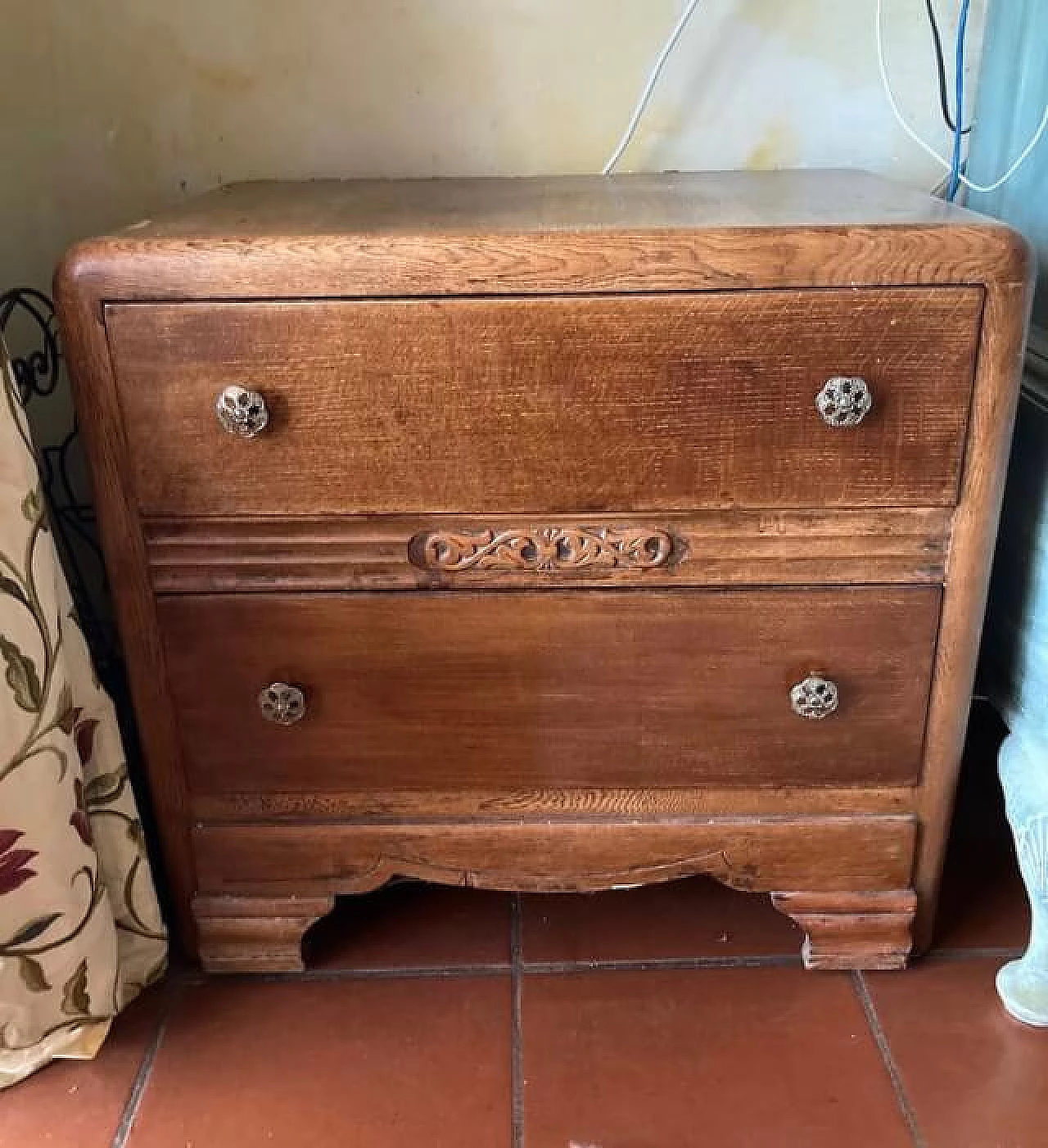 Wood veneered chest of drawers, 1940s 1