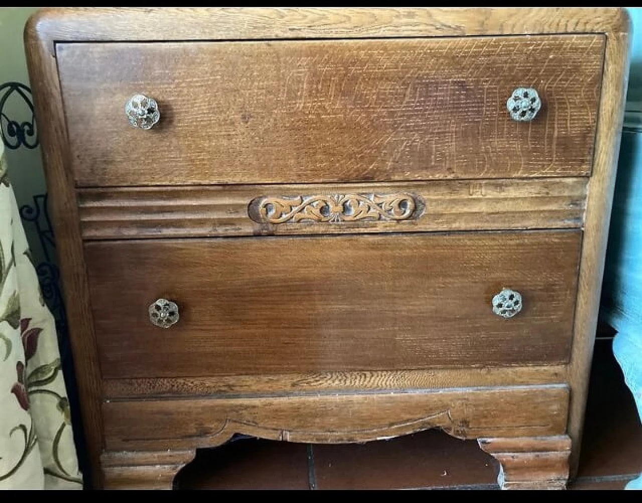 Wood veneered chest of drawers, 1940s 3