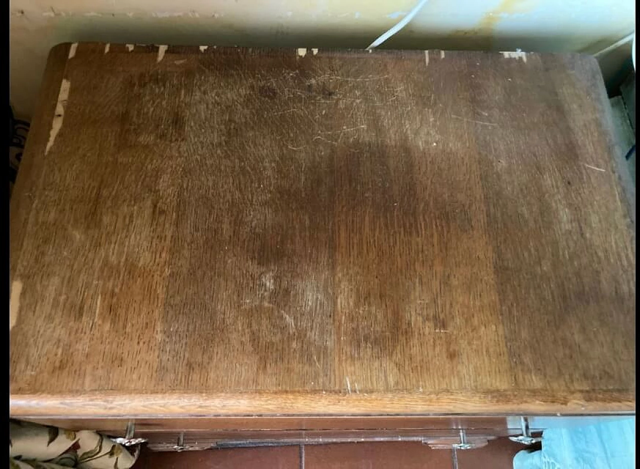 Wood veneered chest of drawers, 1940s 4