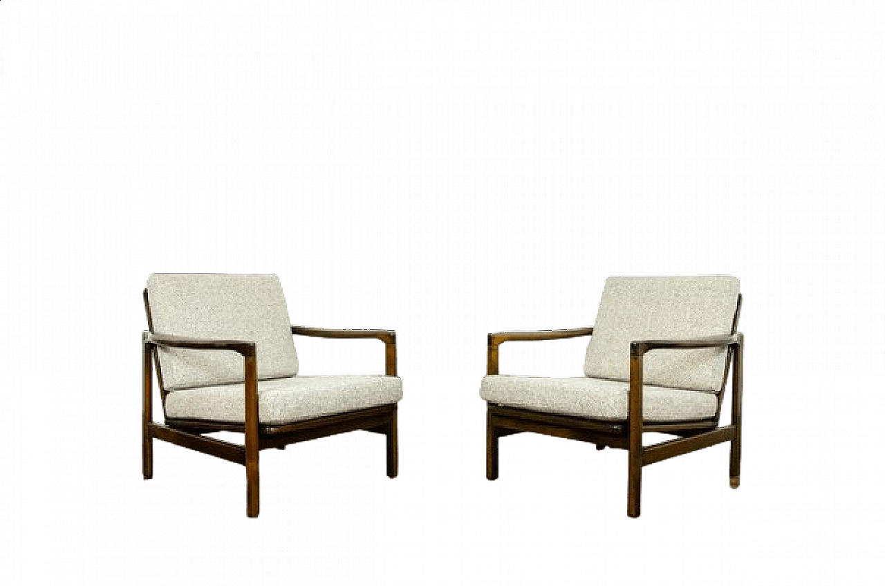 Pair of B-7522 armchairs by Zenon Bączyk for SFM, 1960s 19