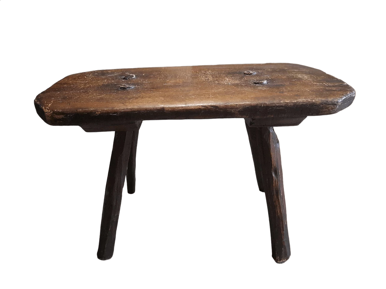 Solid spruce milking stool, early 20th century 7