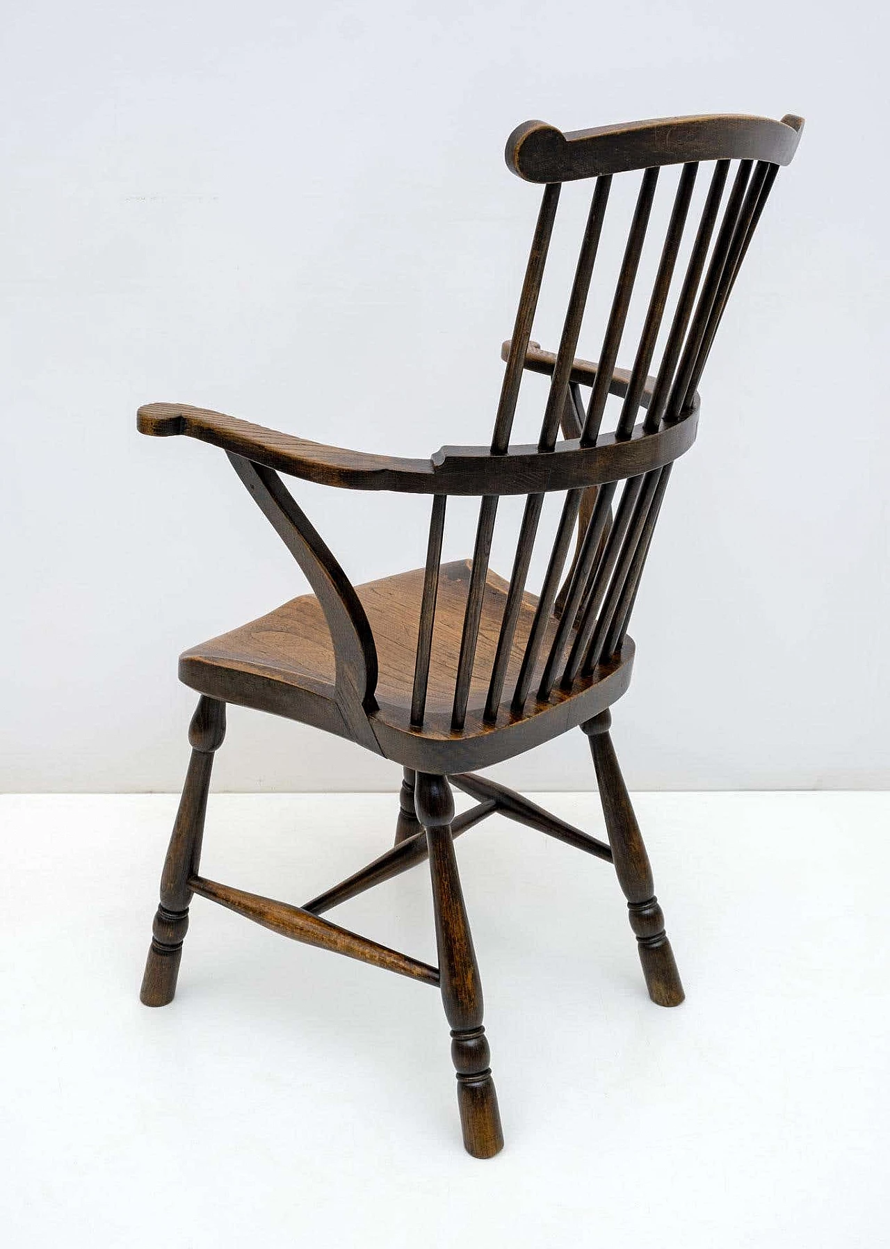 Windsor chair in ash and oak with comb back, 19th century 8