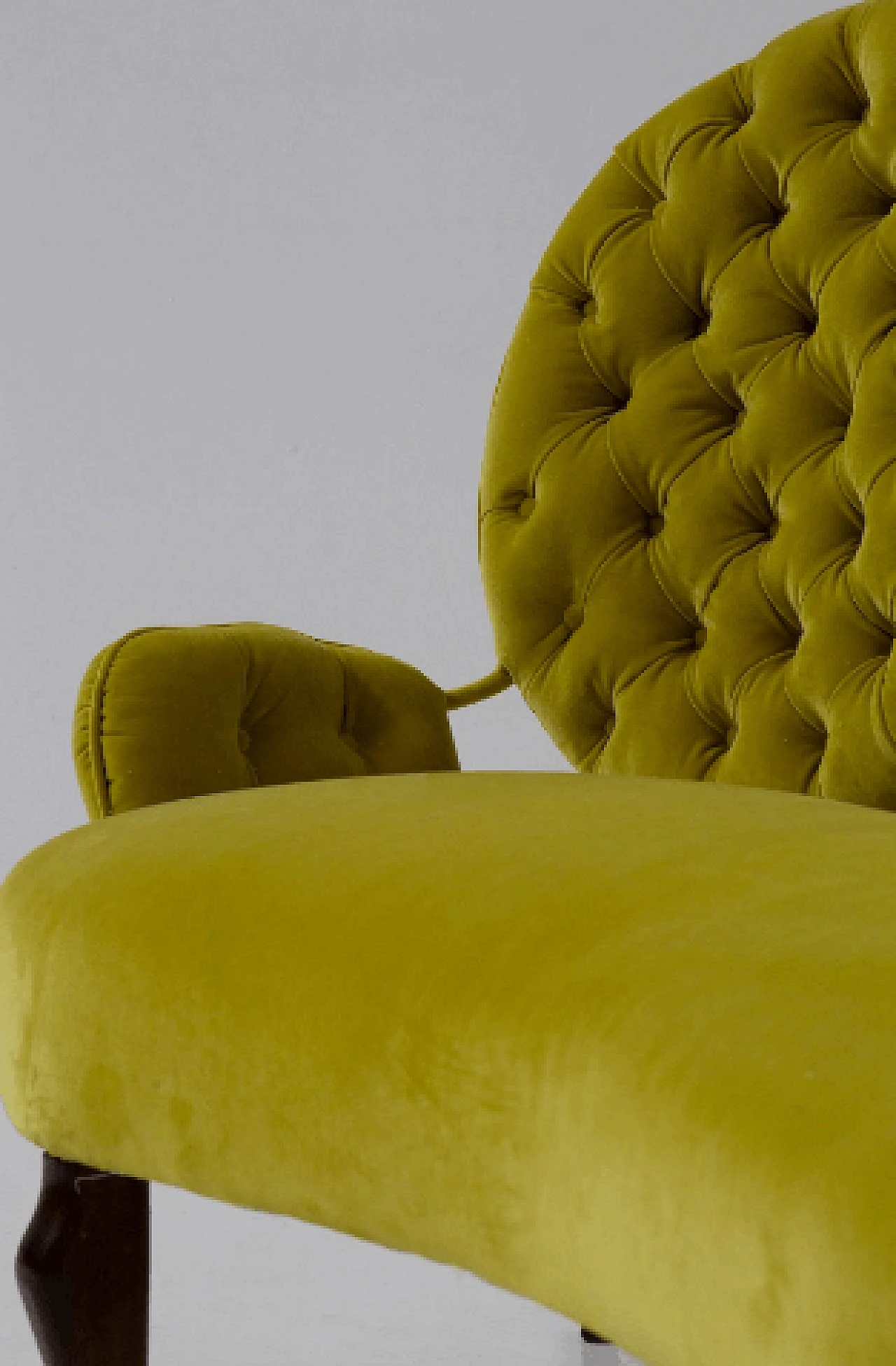 Wood and yellow ochre velvet sofa by Renzo Zavanella, 1950s 13