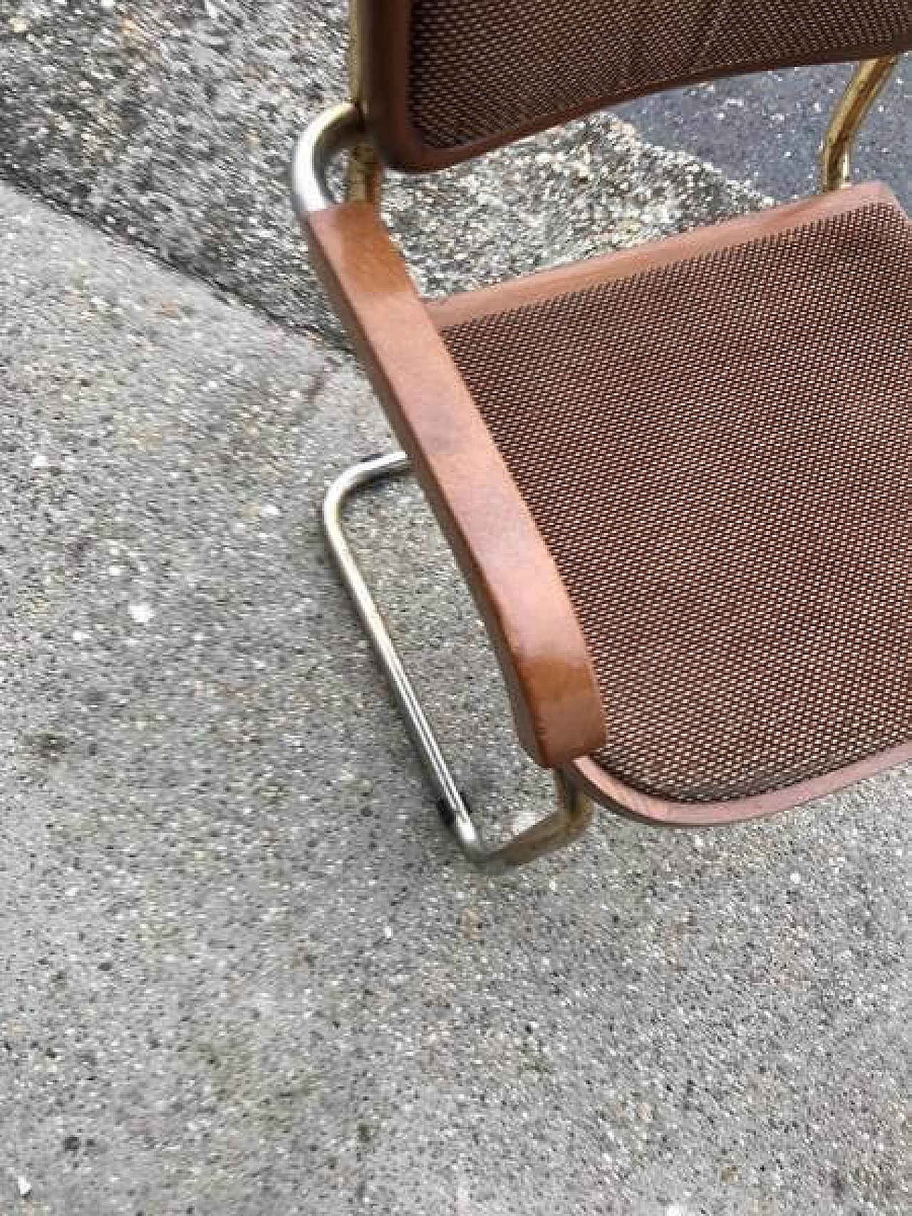 6 Cesca-style chairs by Marcel Breuer and smoked glass table, 1980s 9