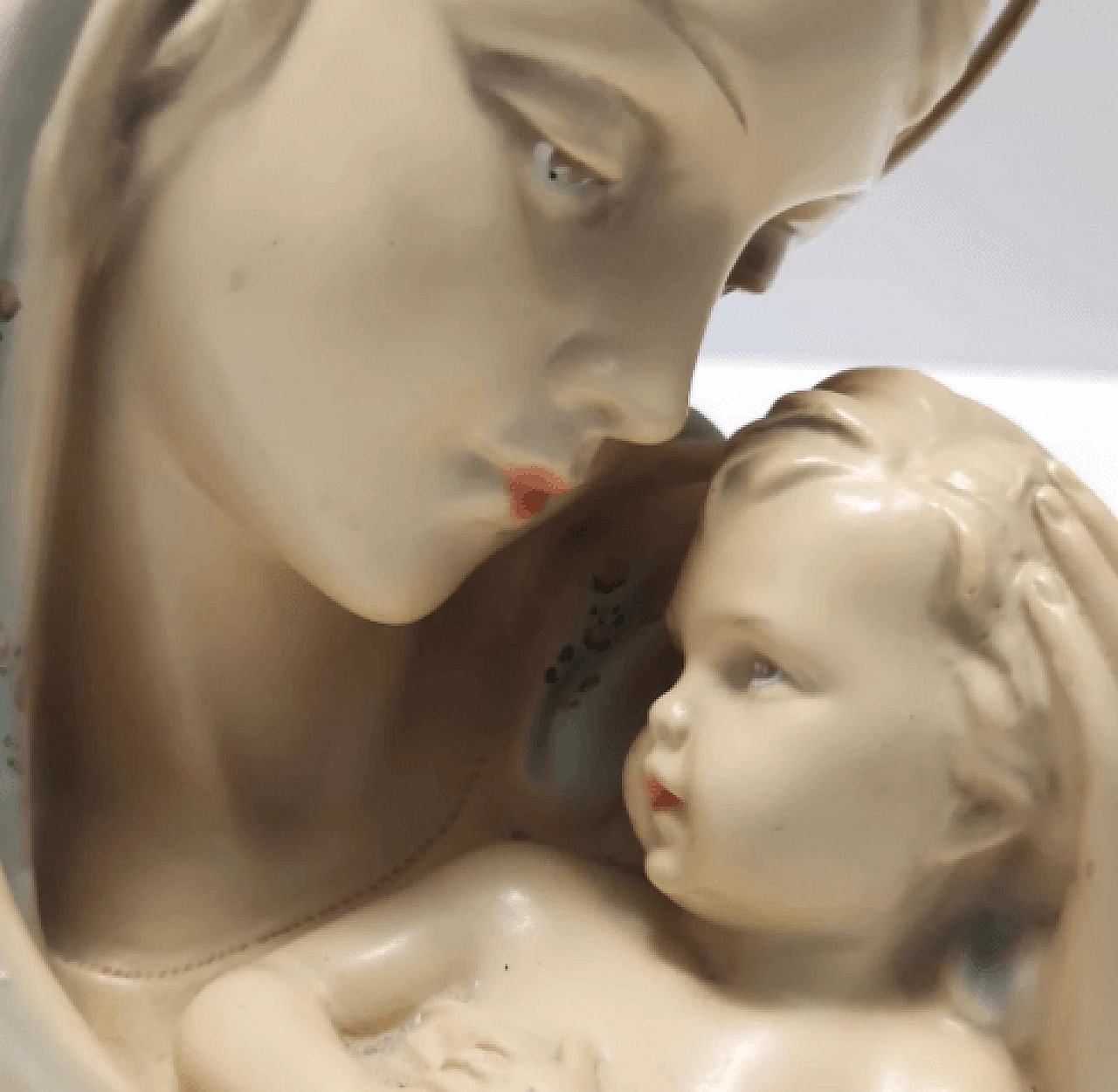 Arturo Pannunzio, Madonna con il Bambino, scultura in ceramica e ottone, anni '40 8