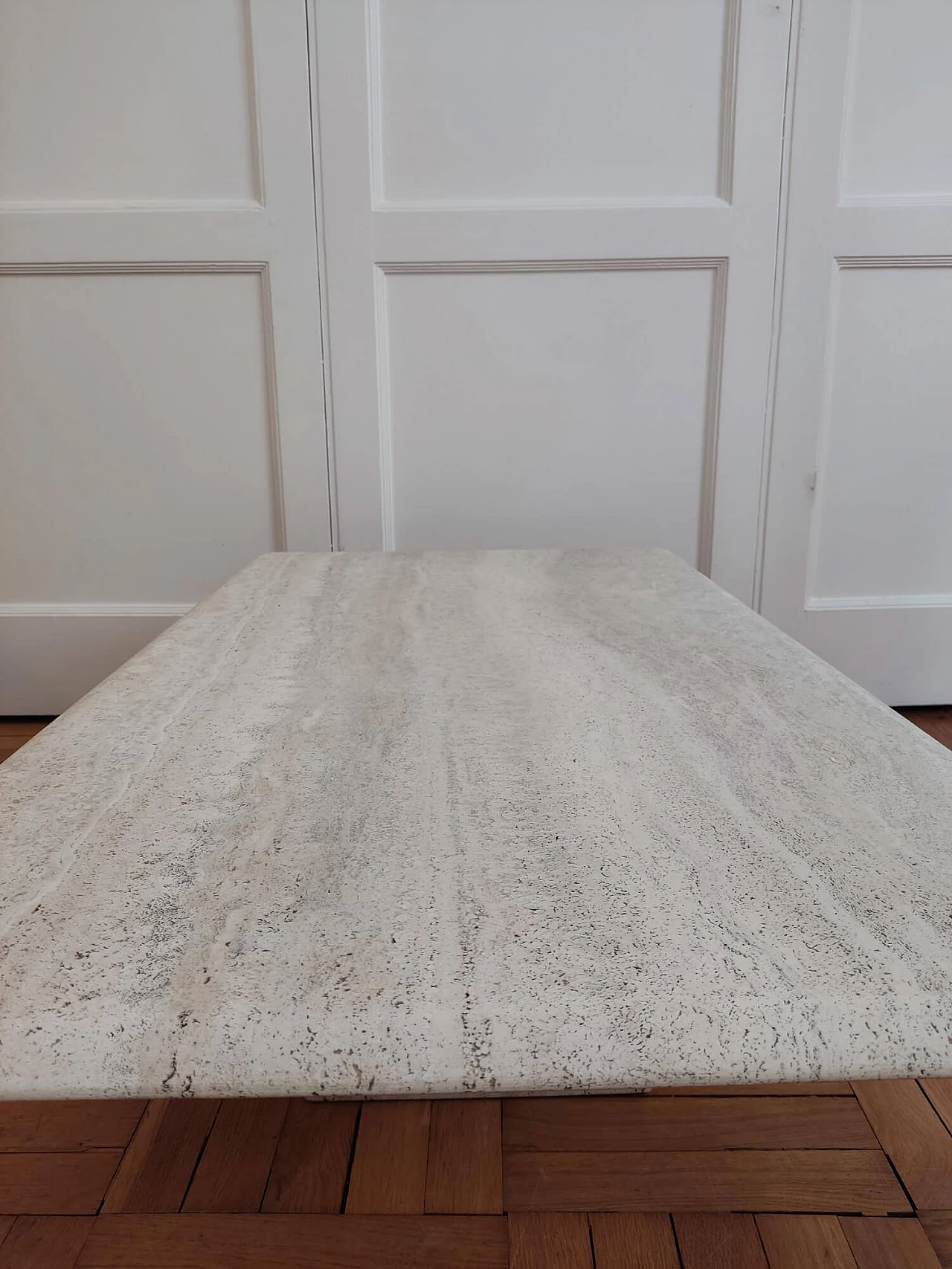 Travertine coffee table by Claude Berraldacci, 1990s 8