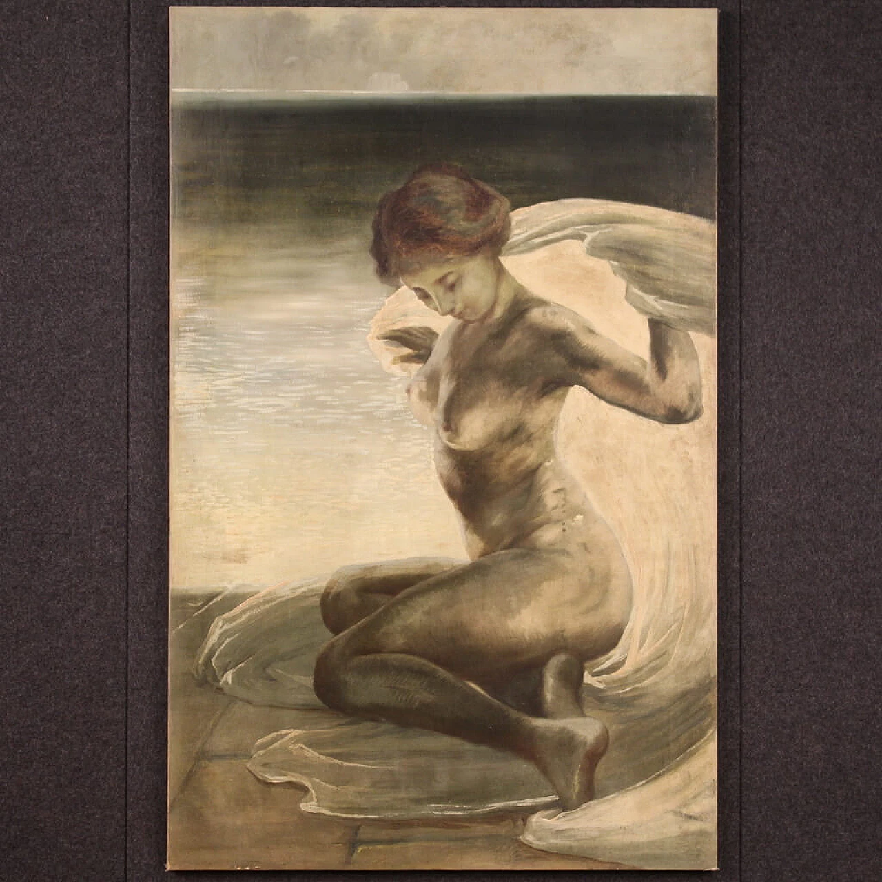 Female nude, oil painting on canvas, reproduction of Gino Piccioni, 20th century 1