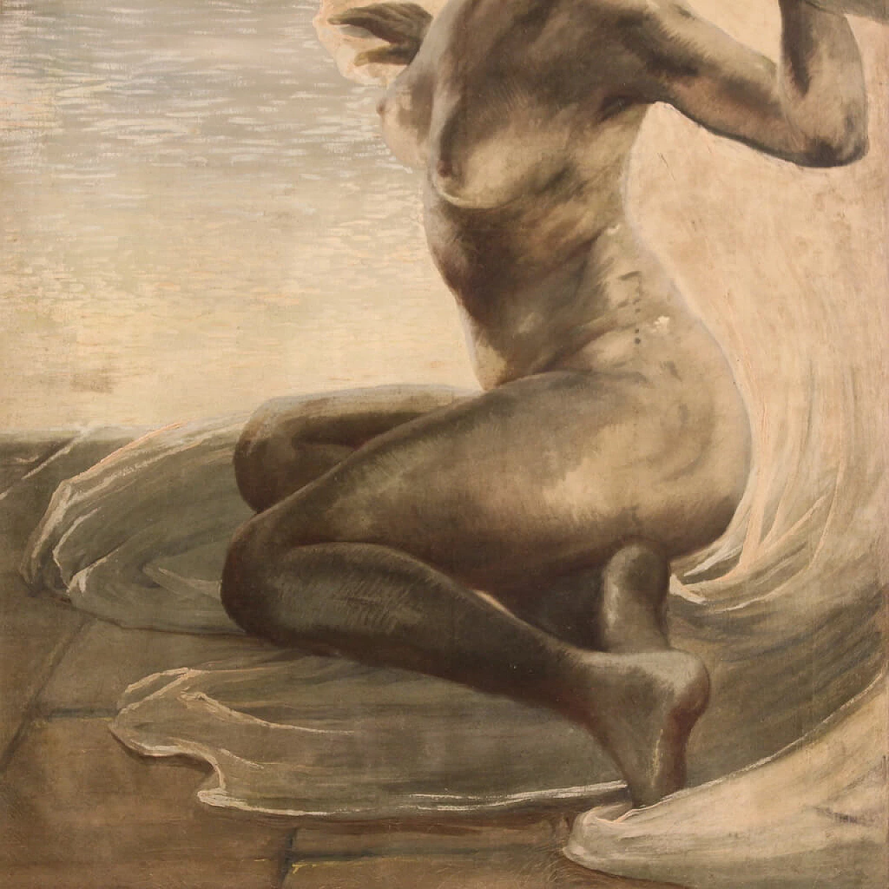 Female nude, oil painting on canvas, reproduction of Gino Piccioni, 20th century 6