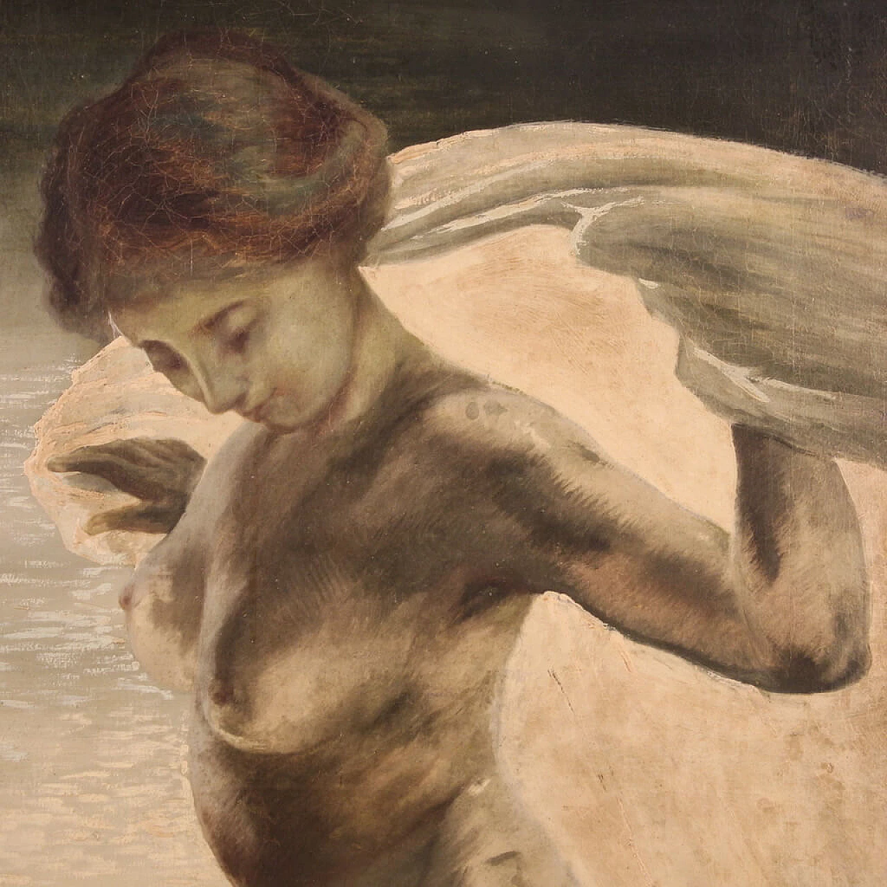 Nudo femminile, dipinto a olio su tela, riproduzione da Gino Piccioni, '900 12