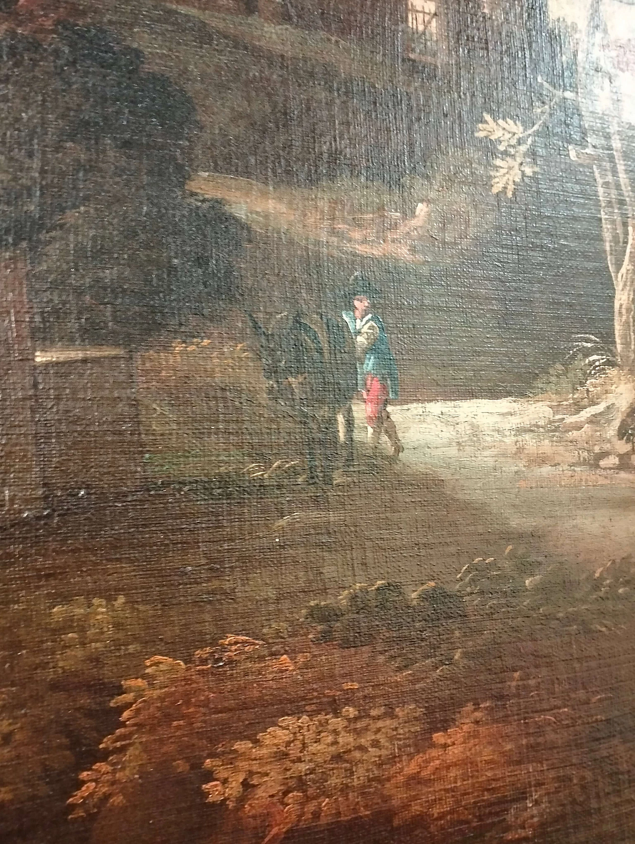 Hunting scene, oil on canvas, 18th century 5