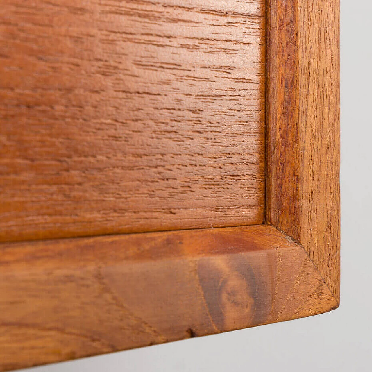 Wall-mounted teak bookcase with mirror in the Cadovius style, 1960s 15