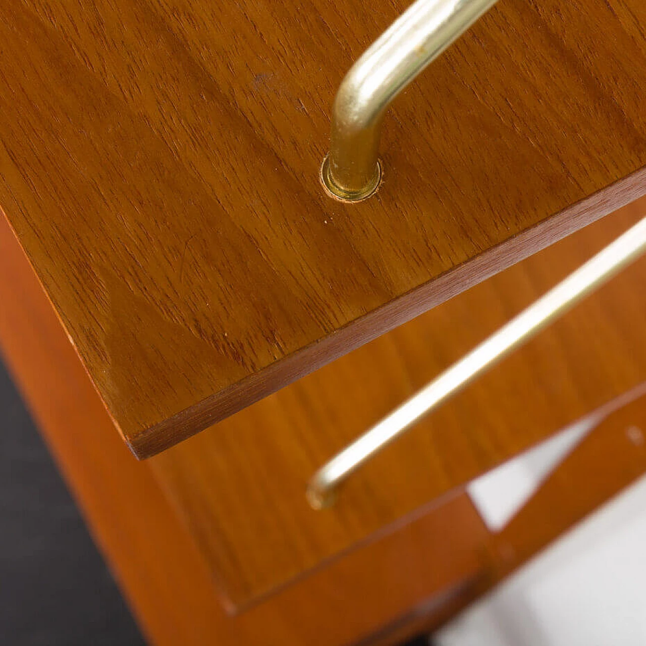 Wall-mounted teak bookcase with mirror in the Cadovius style, 1960s 16