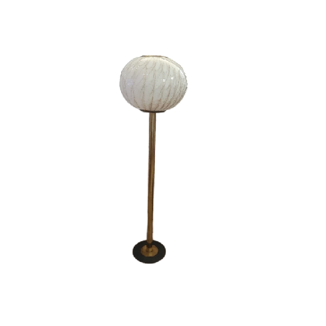 Murano glass and brass floor lamp, 1970s 1