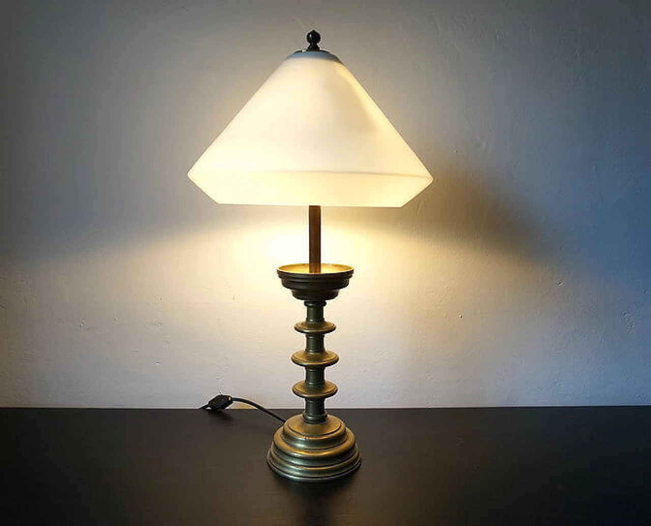 Empire brass table lamp, early 20th century 1