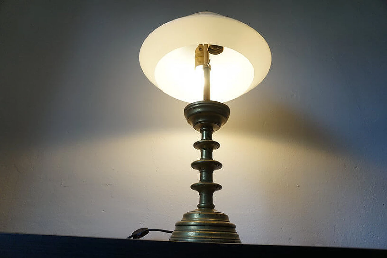 Empire brass table lamp, early 20th century 7