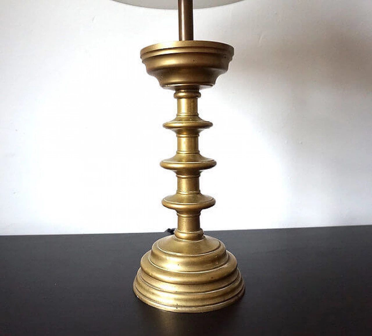 Empire brass table lamp, early 20th century 15