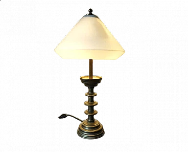 Empire brass table lamp, early 20th century