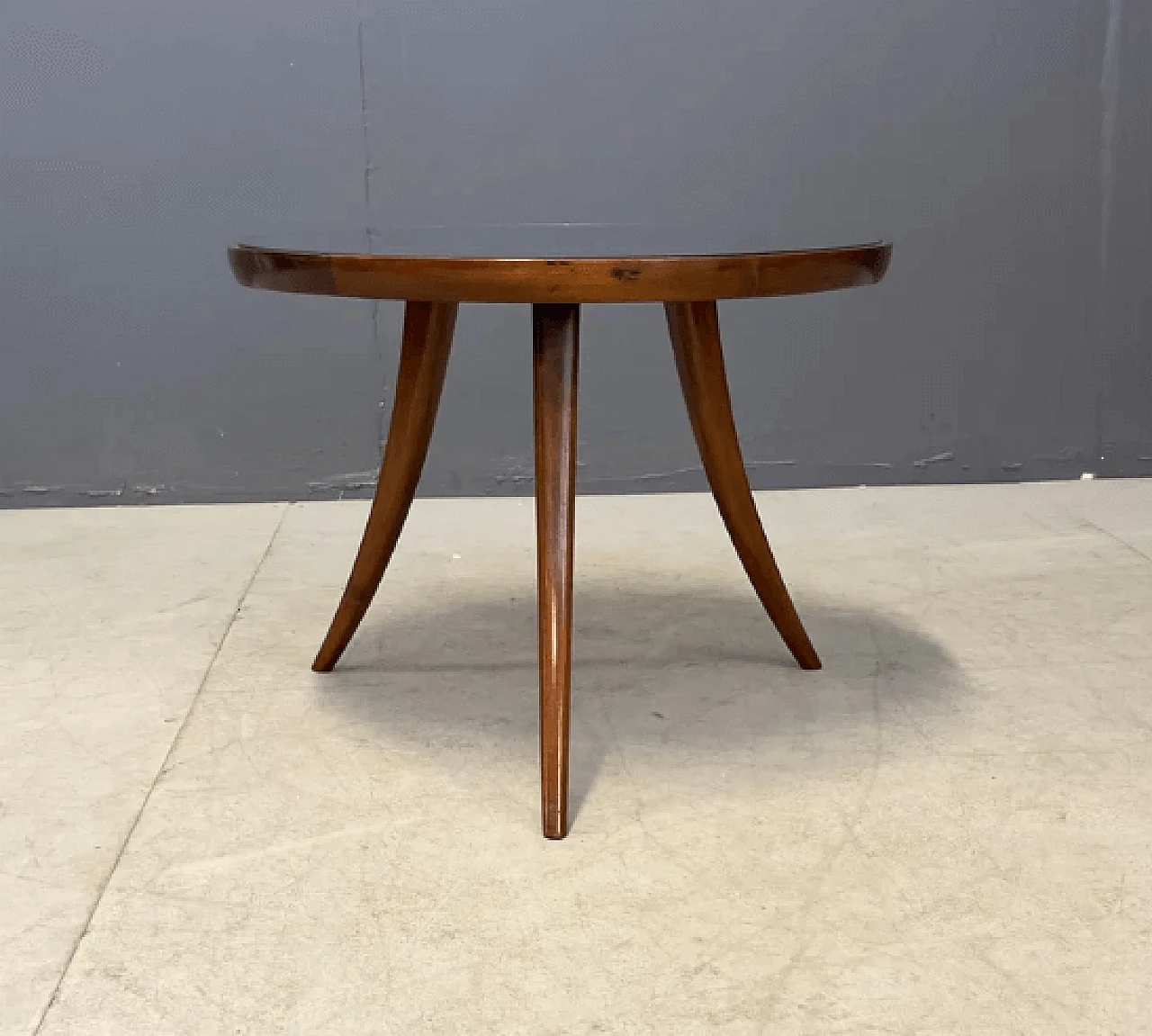 Round wooden coffee table, 1950s 3