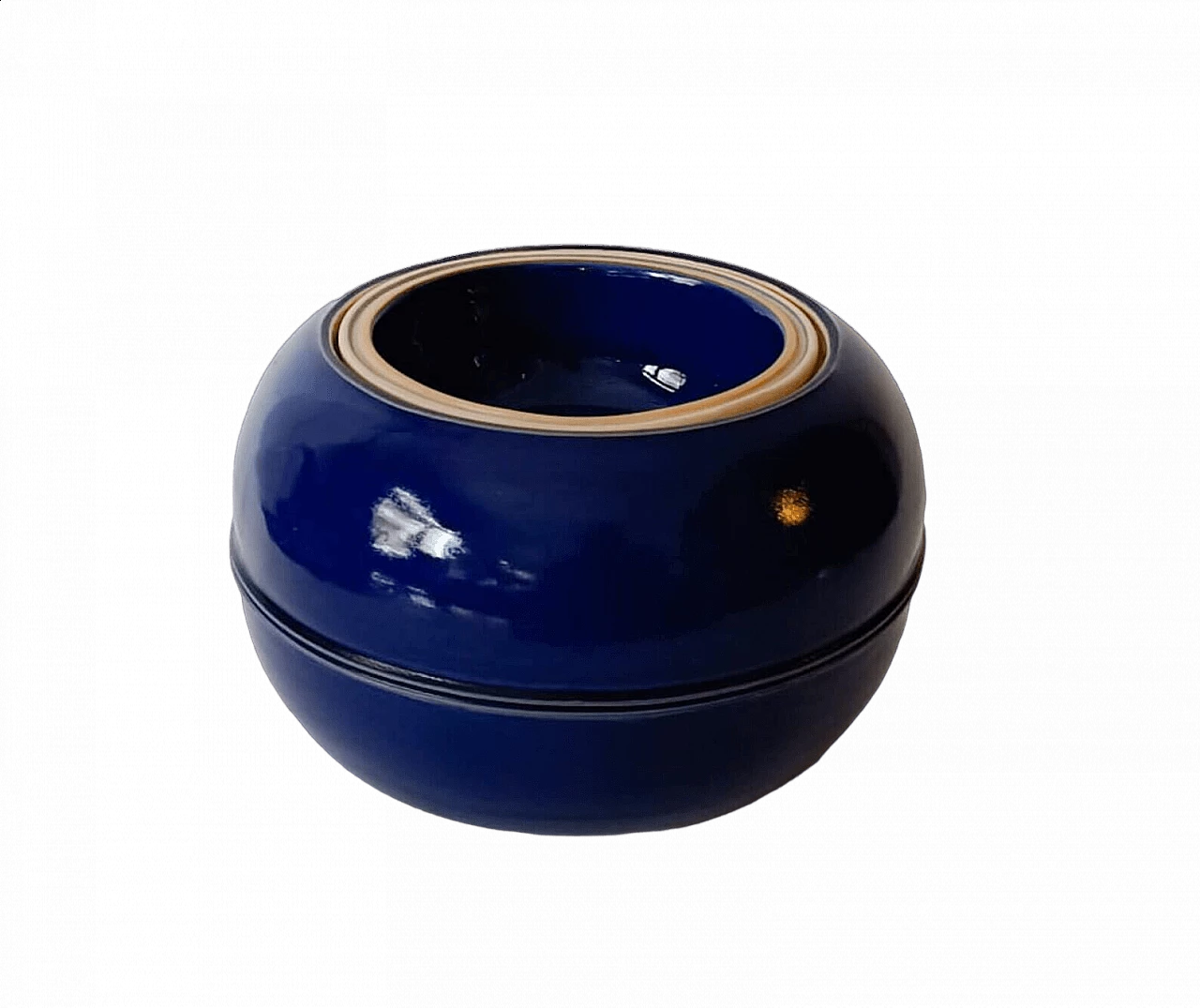 Blue ceramic vase by Franco Bucci for Laboratorio Pesaro, 1970s 9