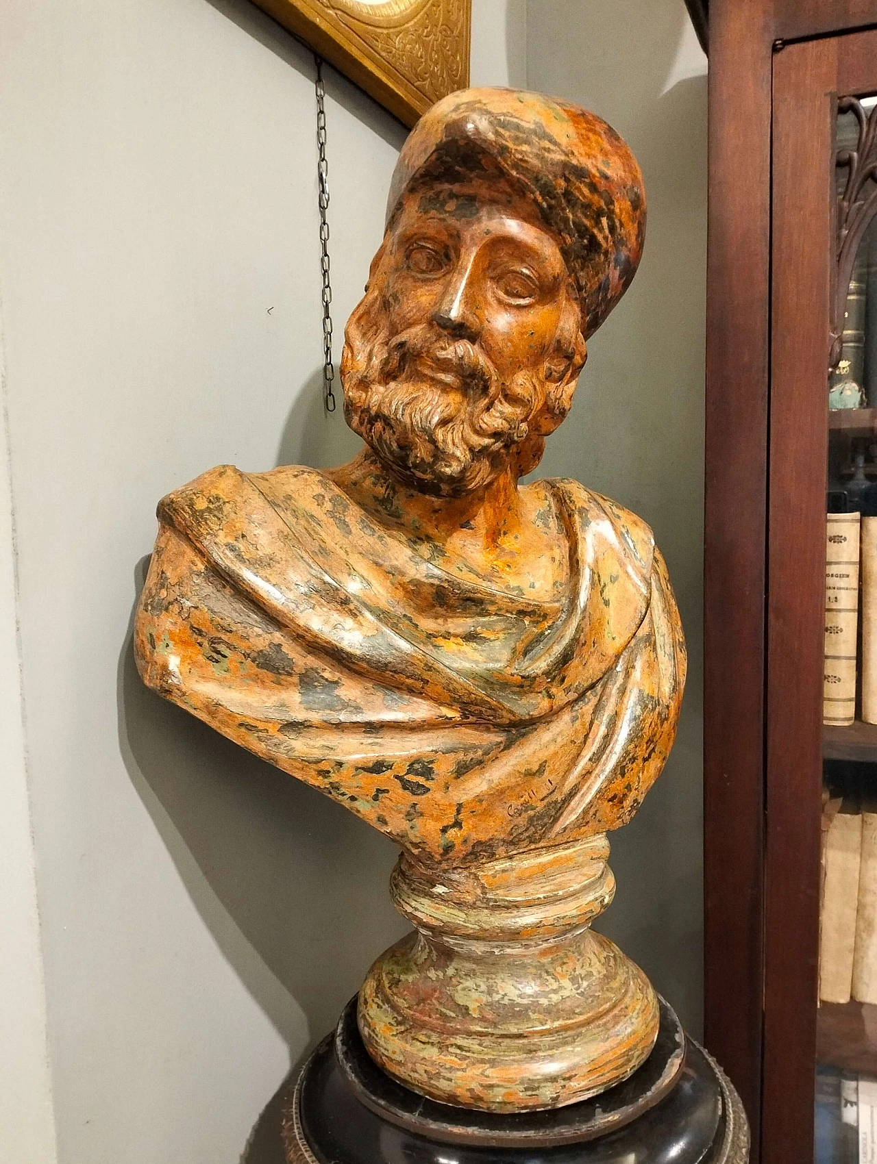 Bust of Ulysses, terracotta sculpture, 19th century 1