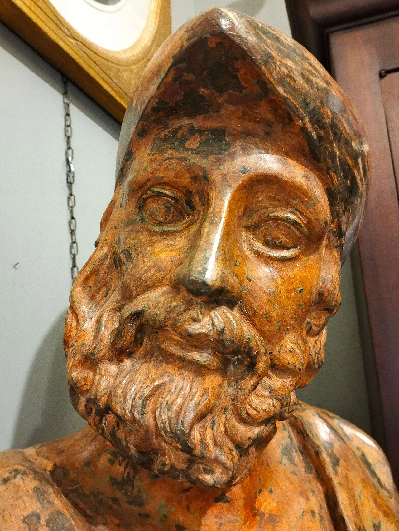 Bust of Ulysses, terracotta sculpture, 19th century 2