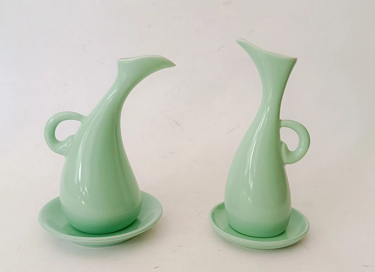 Pair of ceramic ampoules C 233 by Antonia Campi for Sci Lavenia, 1950s 4